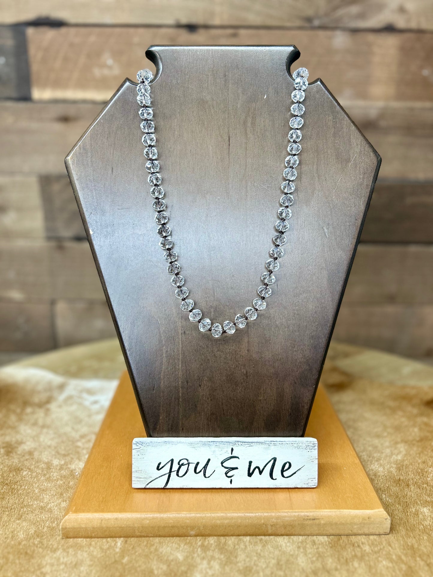 Faceted Crystal Bead Necklace