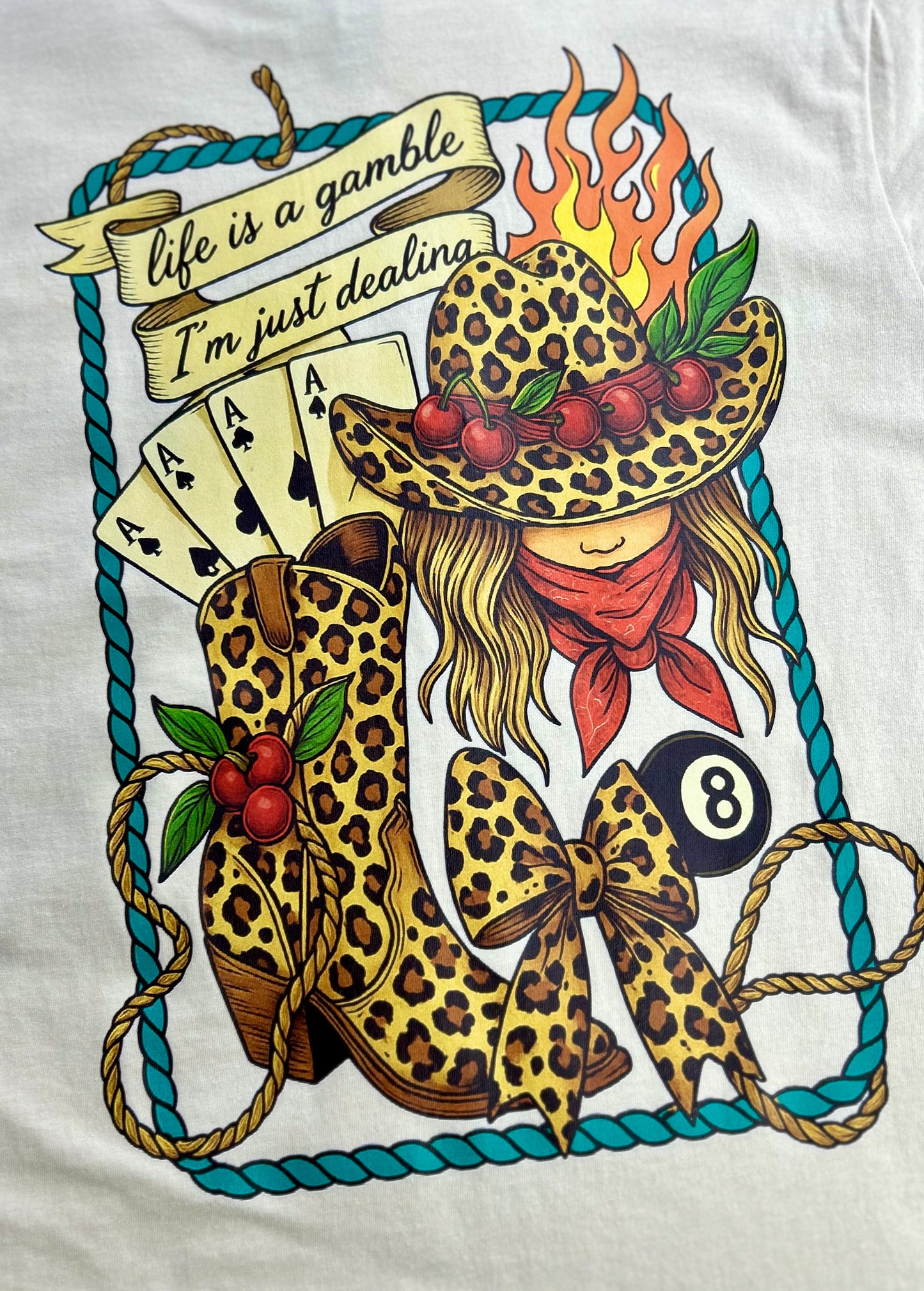 Retro Leopard Western T-Shirt