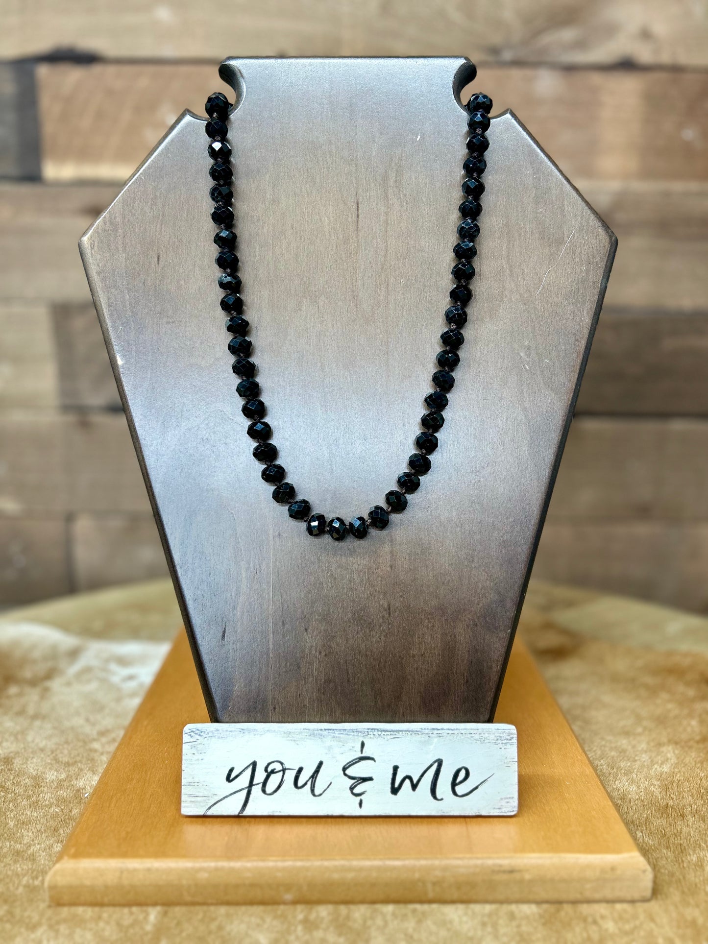 Faceted Crystal Bead Necklace