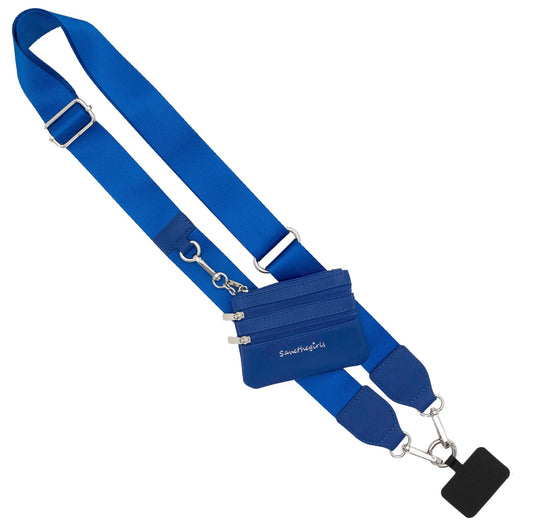 Clip & Go Strap w/Zippered Pouch Solid Royal Blue