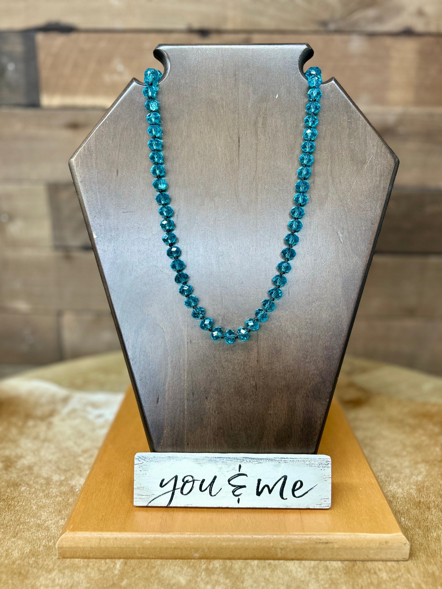 Faceted Crystal Bead Necklace