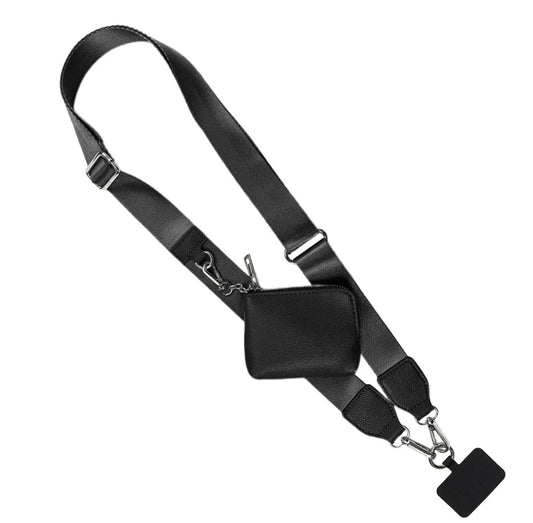 Clip & Go Strap w/RFID Pouch Solid Black