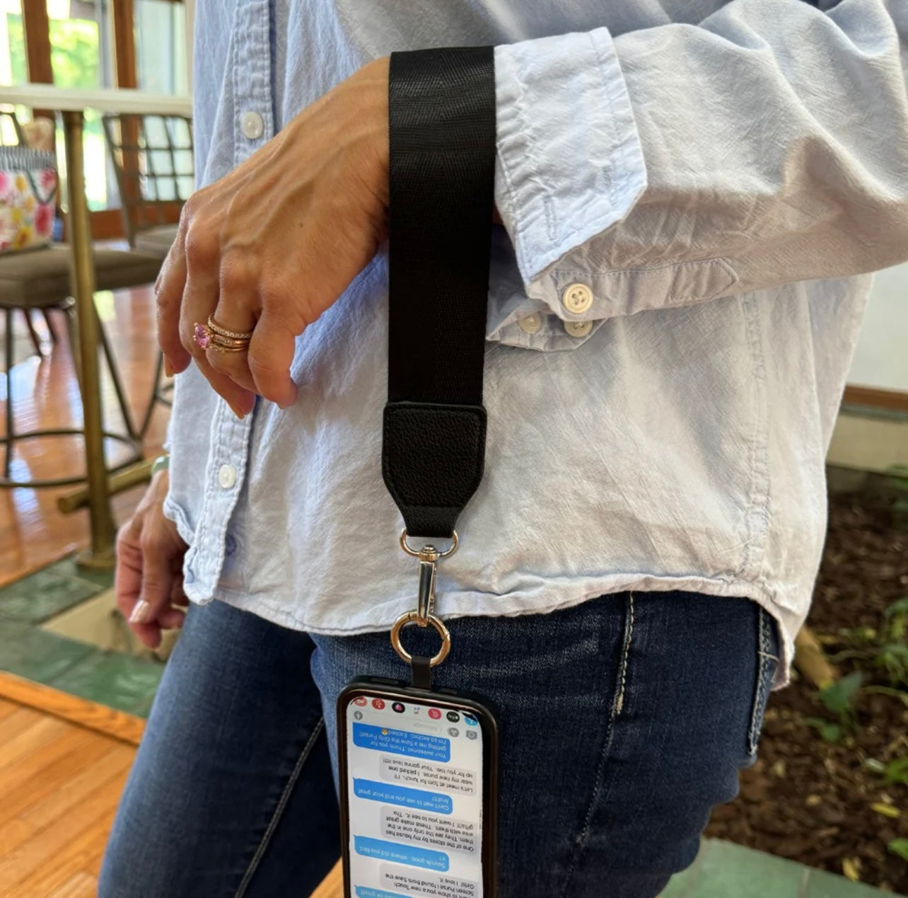 Clip & Go Strap w/RFID Pouch Solid Black