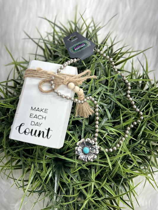 Turquoise Bloom Western Necklace