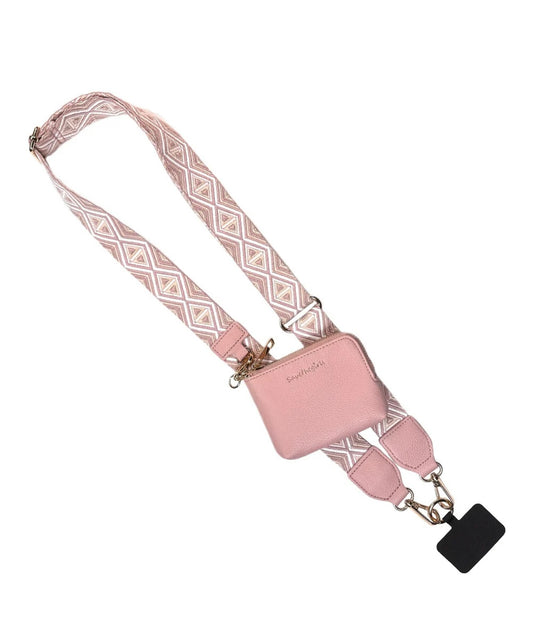 Clip & Go Strap w/RFID Pouch Diamond Pattern Lt. Pink