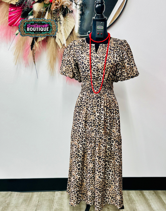 Wild Elegance Leopard Maxi Dress