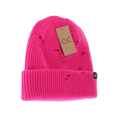 Unisex Distressed C.C. Beanie