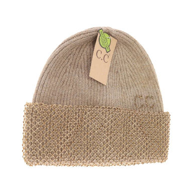 Rhinestone Net Cuff C.C Beanie