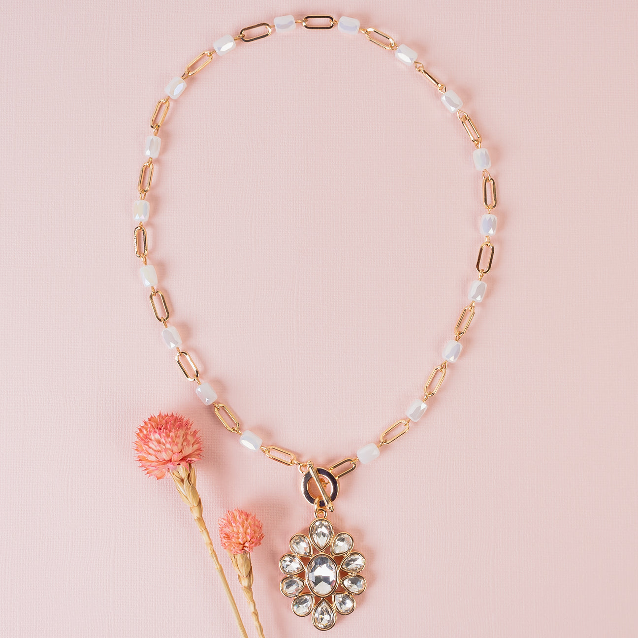 Blossom Crystal Pendant Necklace
