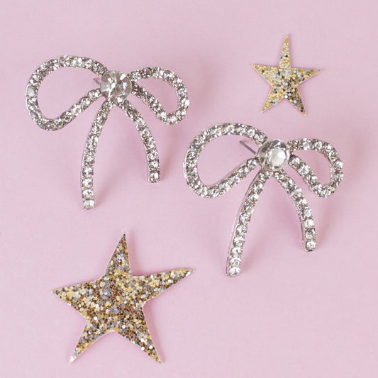 Sparkle Bow Studs