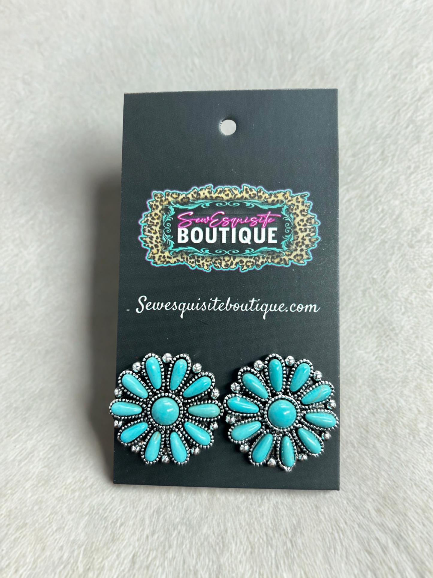 Turquoise Daisy Studs