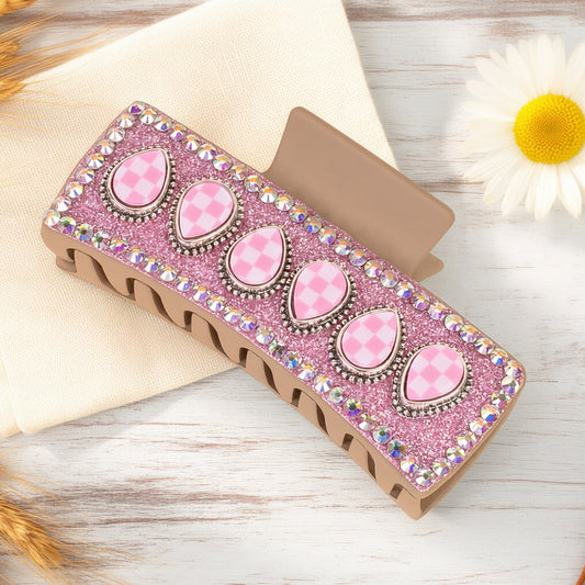 Checkered Cowgirl Claw Clip