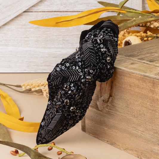 Midnight Sequin Headband