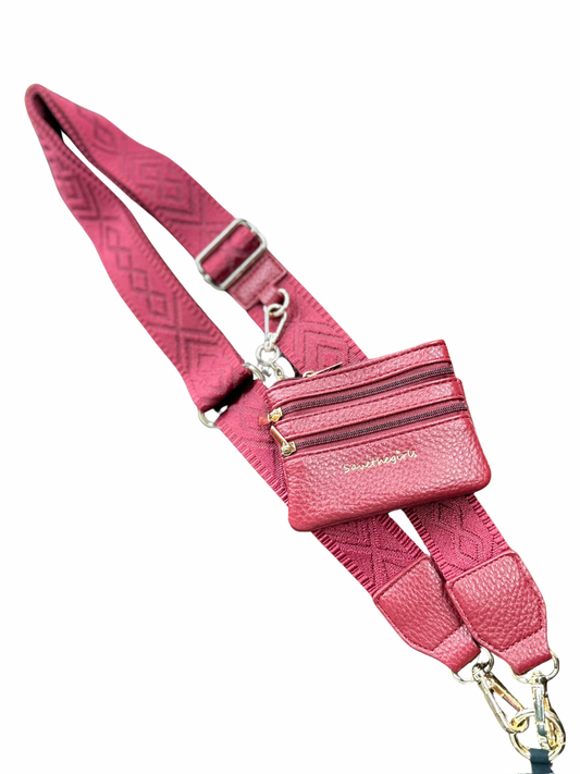 Clip & Go Strap w/Zippered Pouch Classic Burgundy