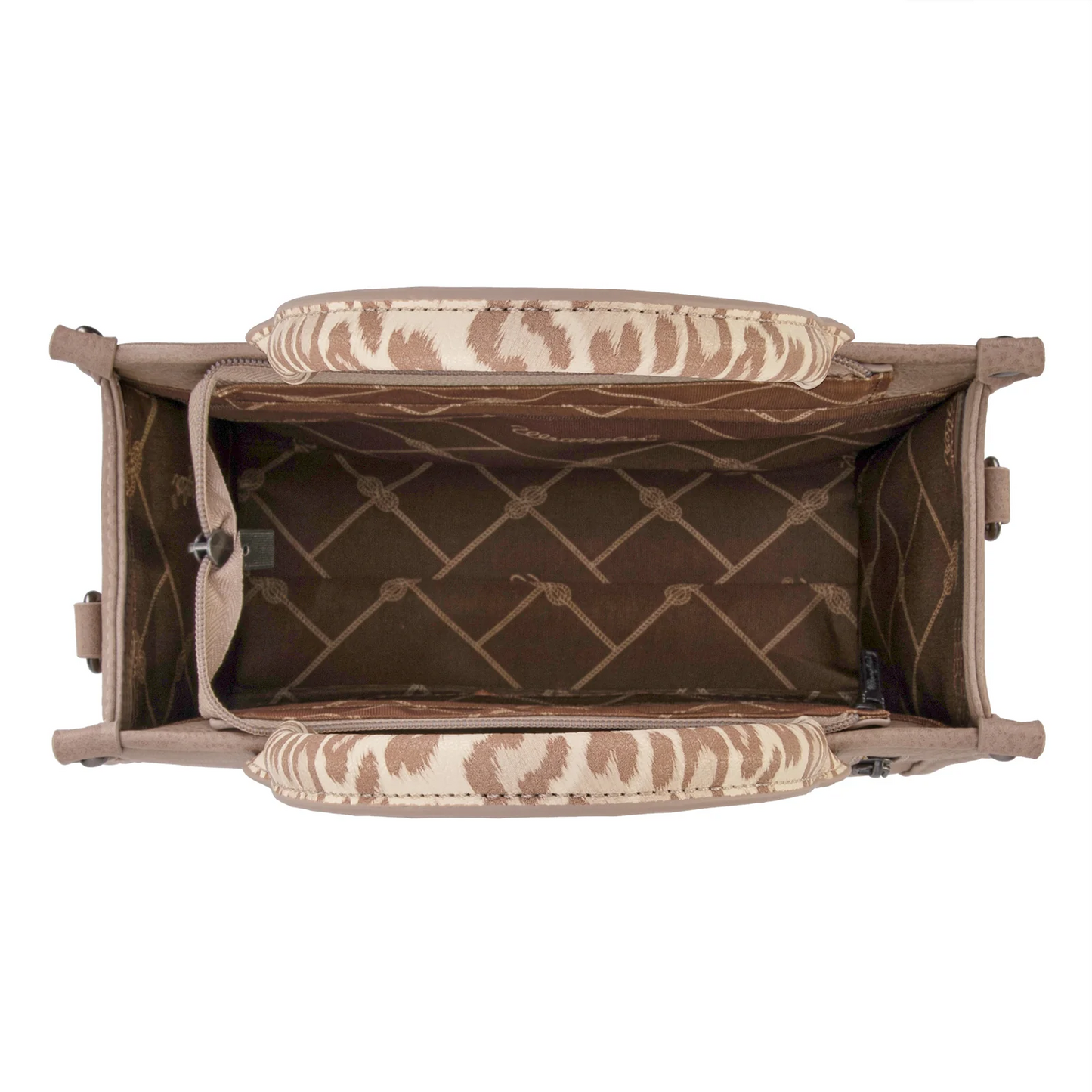 Wrangler Leopard Print Concealed Carry Tote/Crossbody - TAN