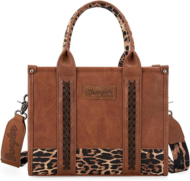 Wrangler Leopard Print Concealed Carry Tote/Crossbody - LEOPARD