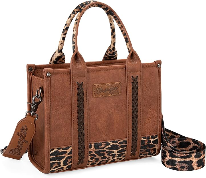 Wrangler Leopard Print Concealed Carry Tote/Crossbody - LEOPARD
