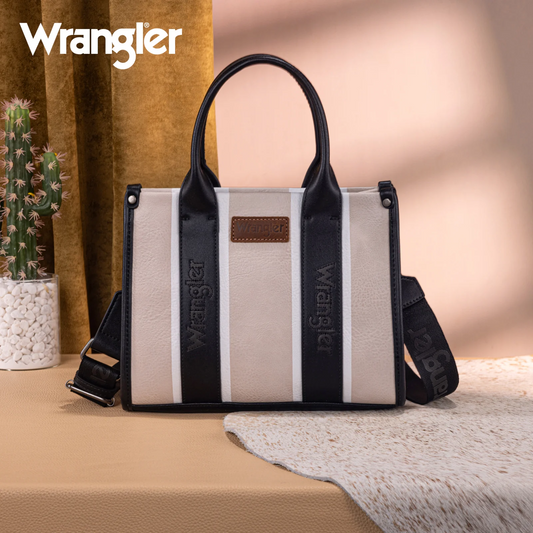 Wrangler Color Block Tote/Crossbody - BLACK