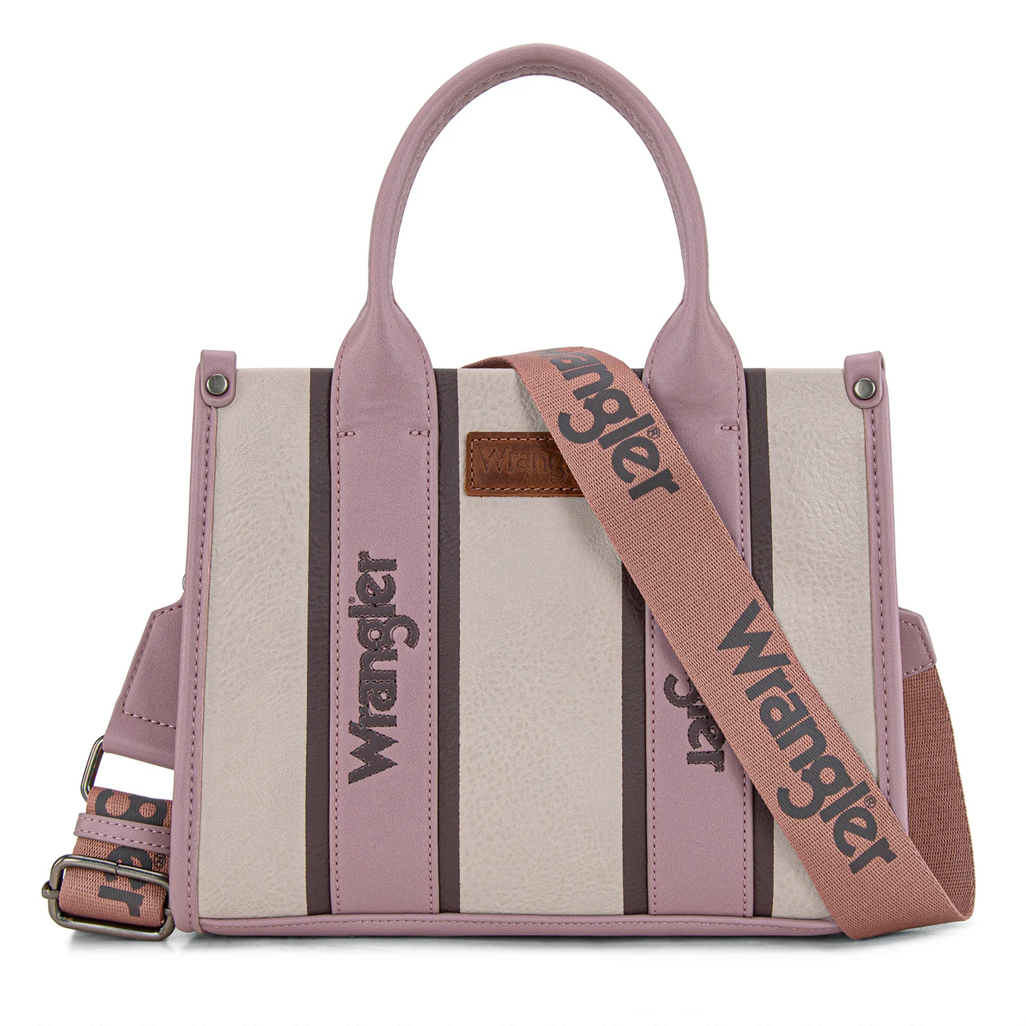 Wrangler Color Block Tote/Crossbody - DARK PINK