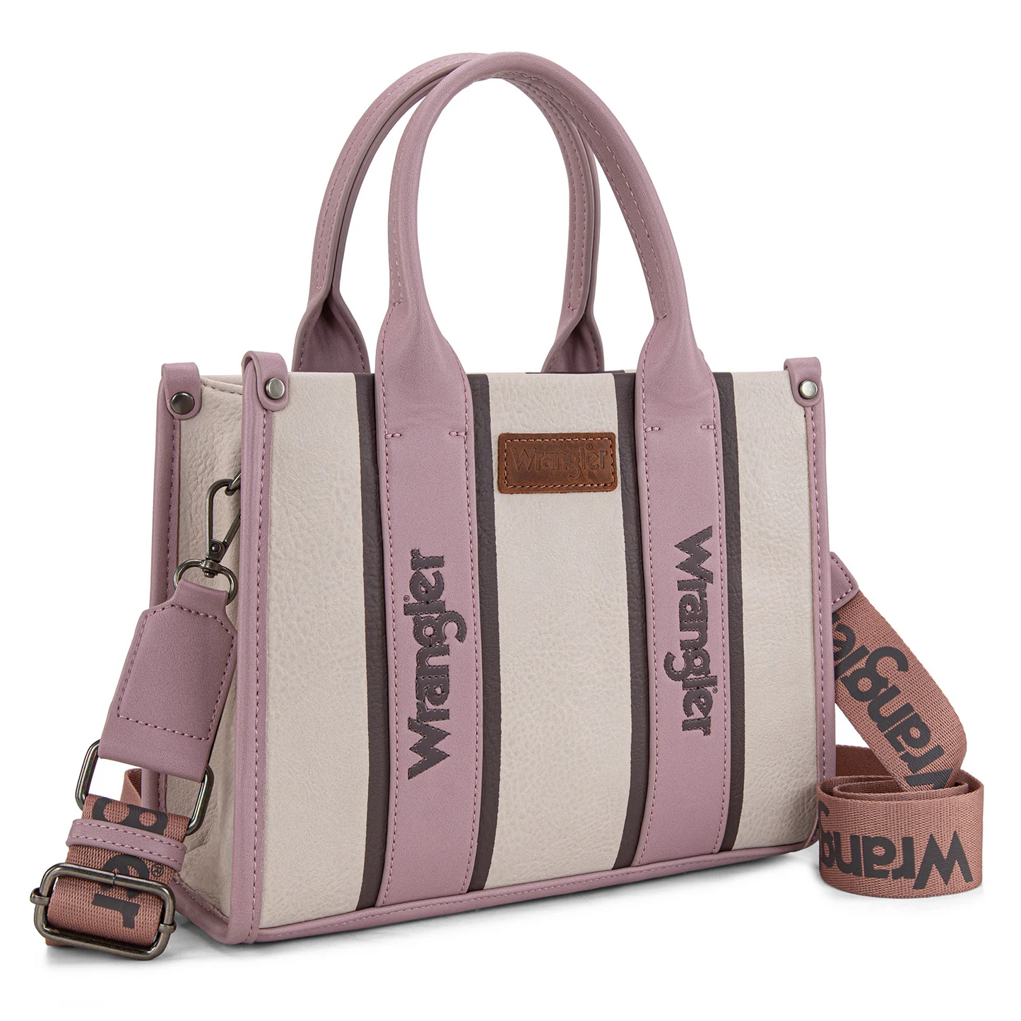 Wrangler Color Block Tote/Crossbody - DARK PINK