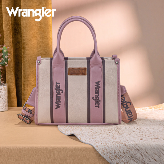 Wrangler Color Block Tote/Crossbody - DARK PINK