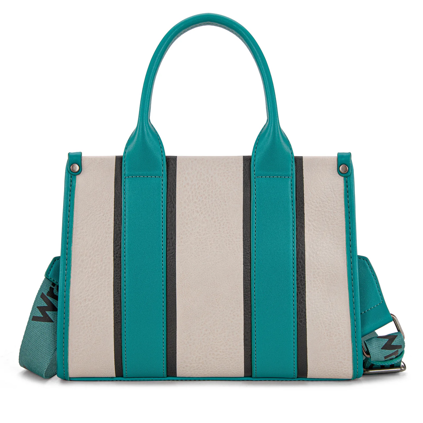 Wrangler Color Block Tote/Crossbody - TURQUOISE