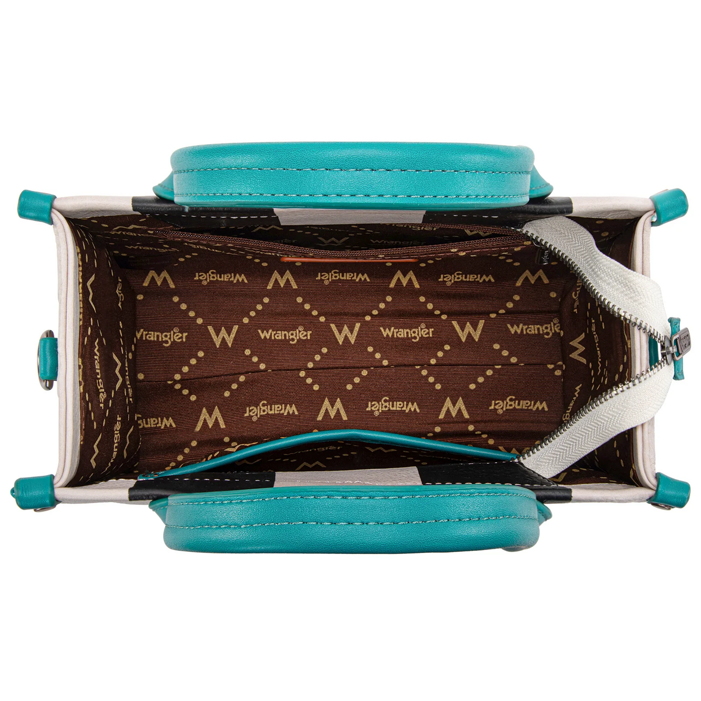 Wrangler Color Block Tote/Crossbody - TURQUOISE