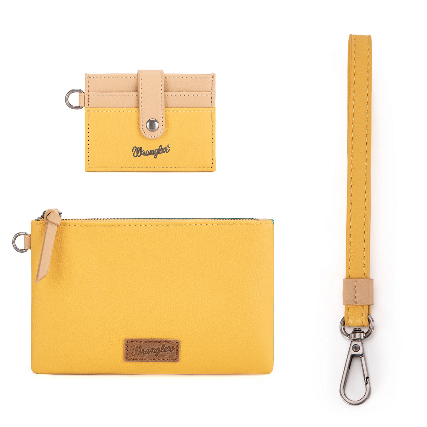 Wrangler Dual Pouch/Wristlet Wallet - YELLOW