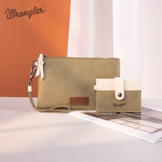 Wrangler Dual Pouch/Wristlet Wallet - GREEN