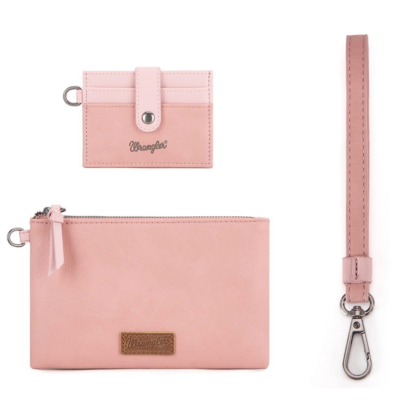 Wrangler Dual Pouch/Wristlet Wallet - PINK