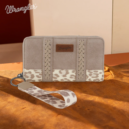 Wrangler Leopard Print Wallet - TAN