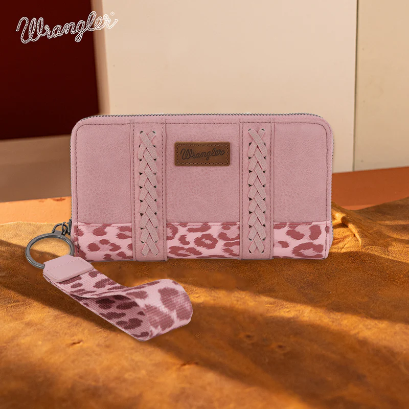 Wrangler Leopard Print Wallet - PINK