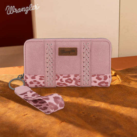 Wrangler Leopard Print Wallet - PINK