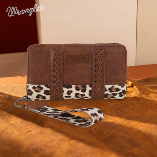 Wrangler Leopard Print Wallet - LEOPARD&BROWN