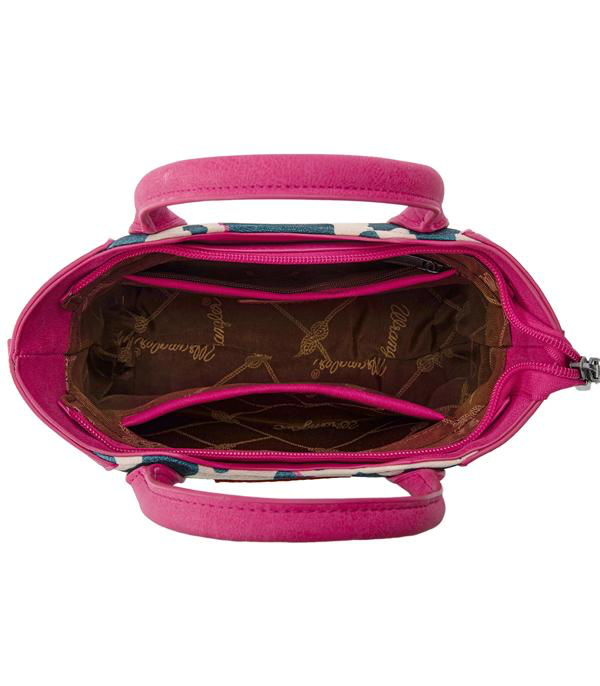 Wrangler Cow Print Mini Tote/Crossbody - HOT PINK