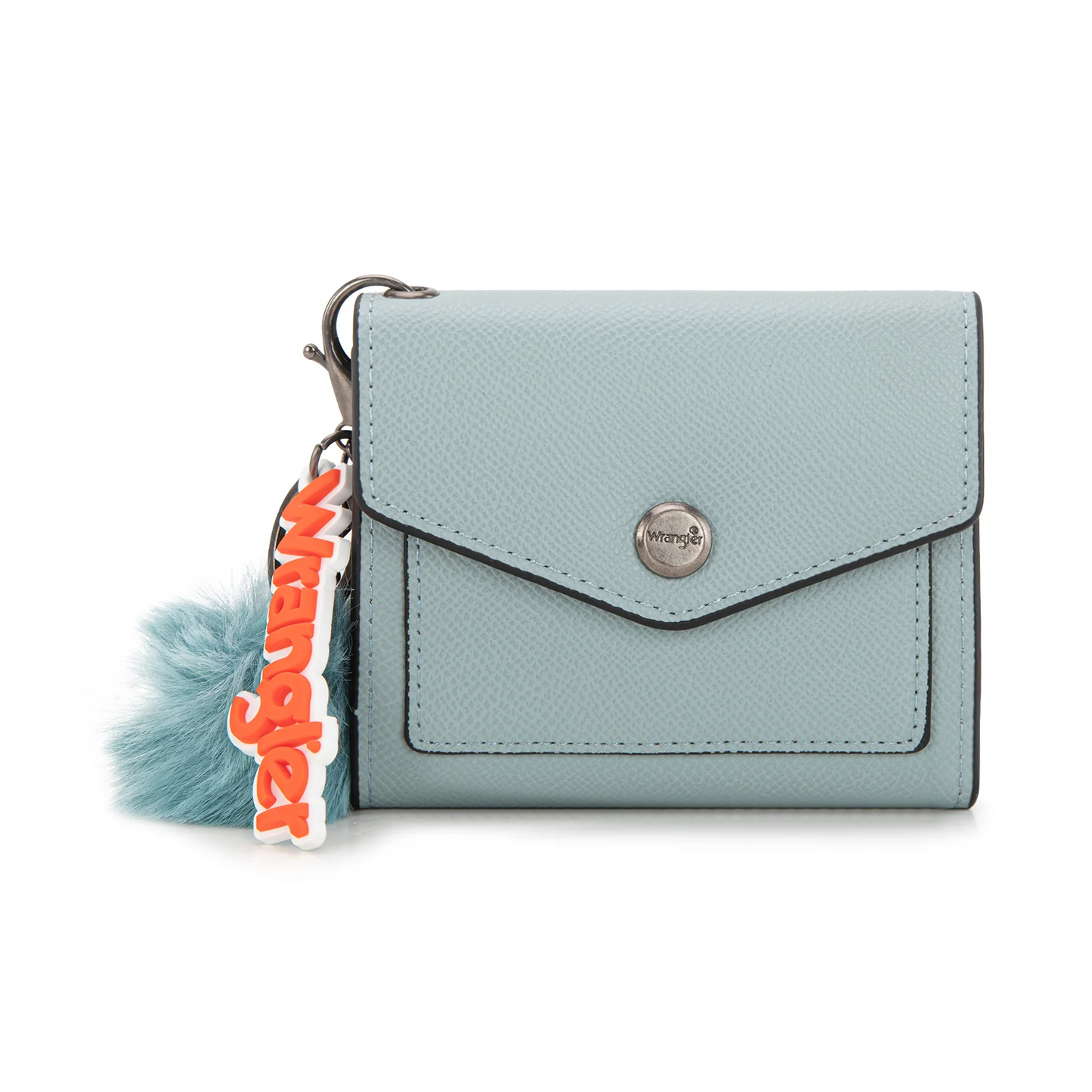 Wrangler Tri-Fold Wallet with Keyring Pom Pom - JEAN