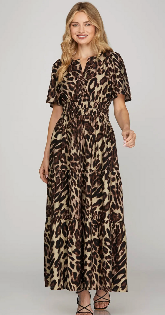 Wild Elegance Leopard Maxi Dress