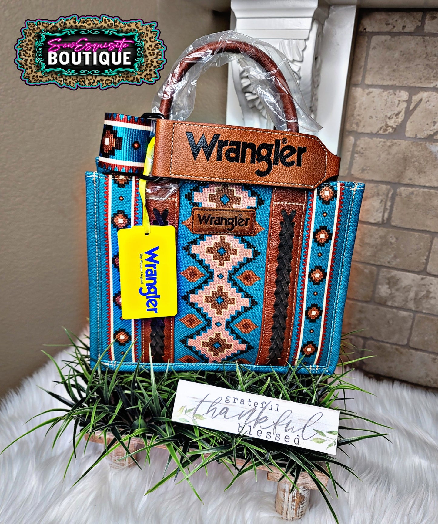 Wrangler Small Tote/Crossbody - Turquoise