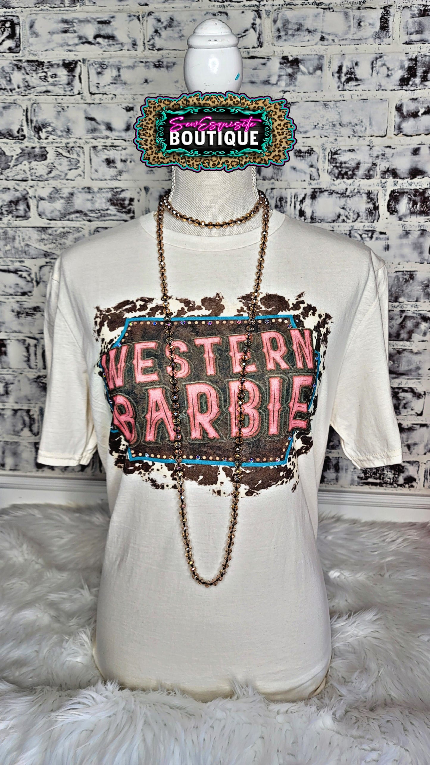 Western Barbie Rhinestone T-Shirt
