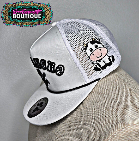 De Rancho White Cow Cap