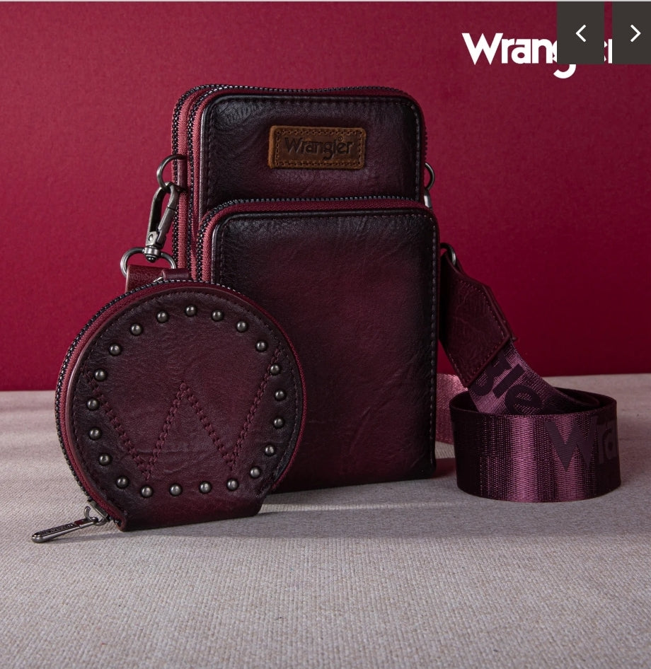 Wrangler Crossbody with Coin Pouch - Purple