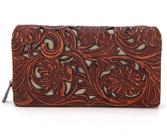 Trinity Ranch Floral Tooled Collection Wallet