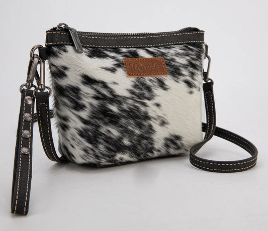 Wrangler Genuine Hair-On Cowhide Crossbody - Black