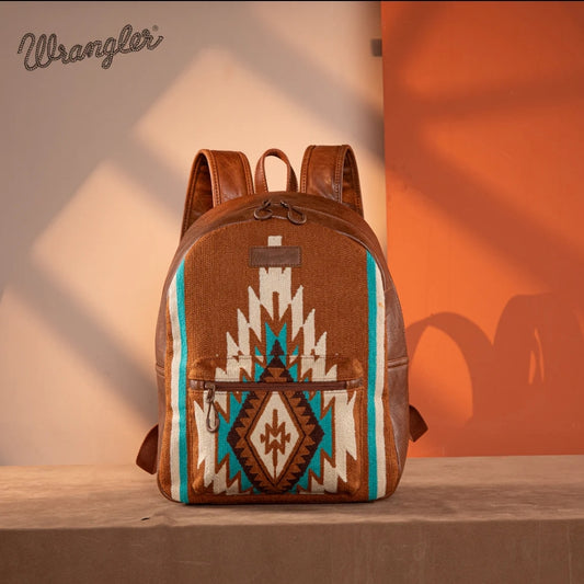 Wrangler Southwestern Knitted Backpack - Brown