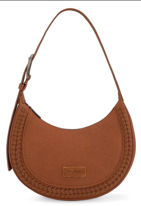 Wrangler Whipstitch Crescent Crossbody - Brown