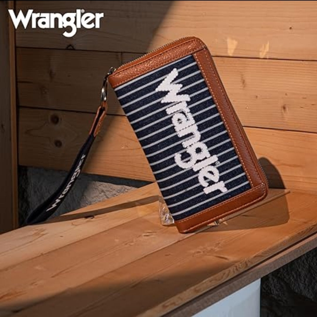 Wrangler Logo Wallet/Wristlet -Navy