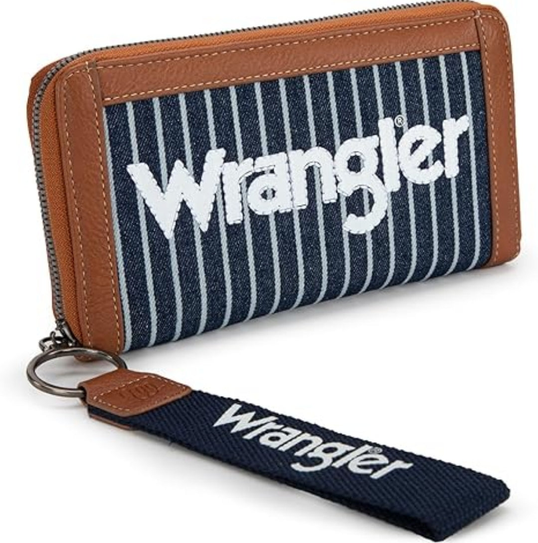 Wrangler Logo Wallet/Wristlet -Navy