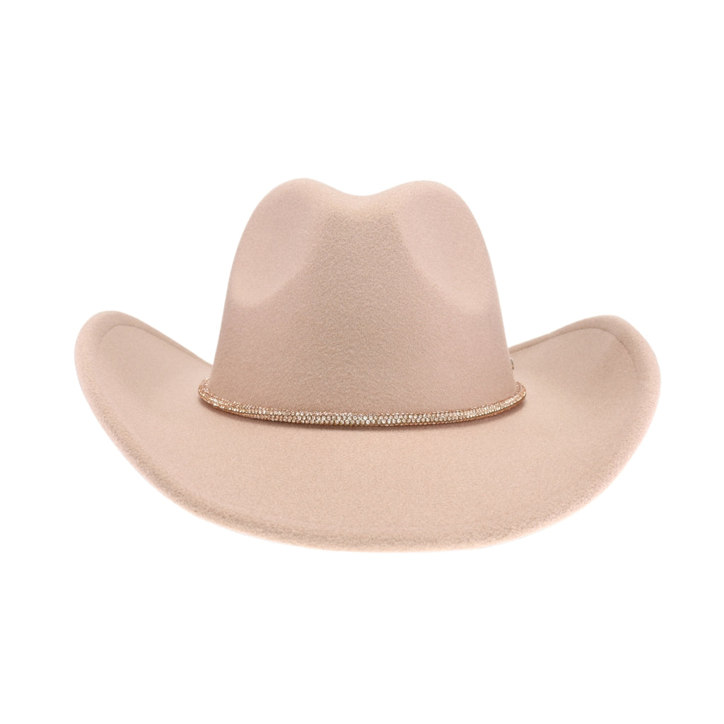 Reno Vegan Fabric Cowboy Hat TAUPE