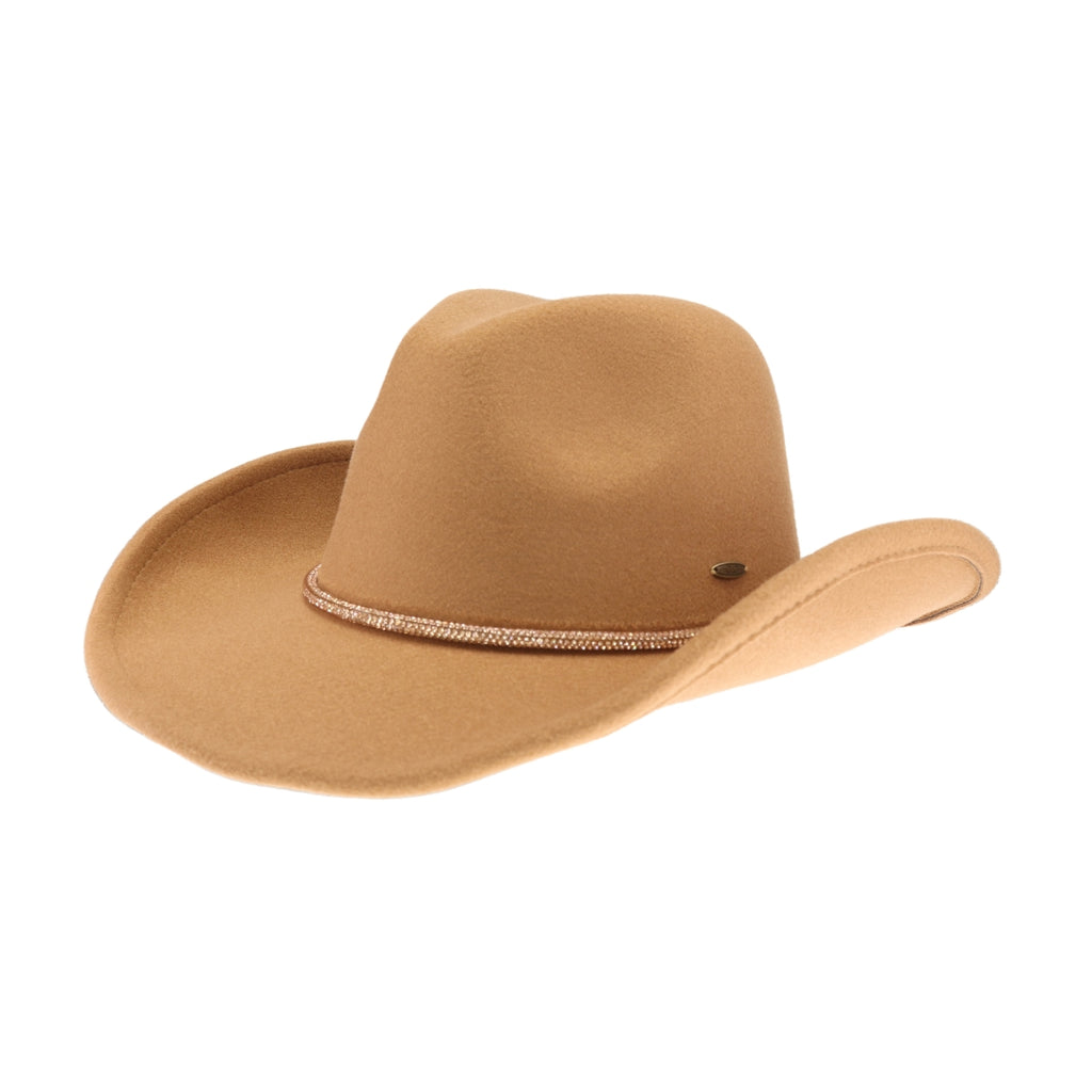 Reno Vegan Fabric Cowboy Hat CAMEL