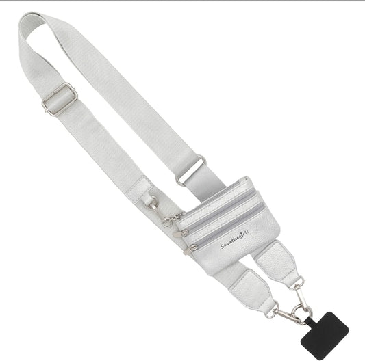 Clip & Go Strap with Pouch - Neutral Collection Silver